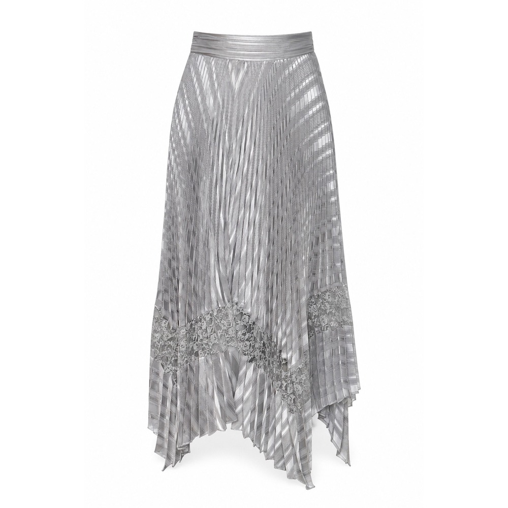 Intermix Midi Skirt 0 Pleated Lace Handkerchief Hem Whimsigoth Fairy grunge